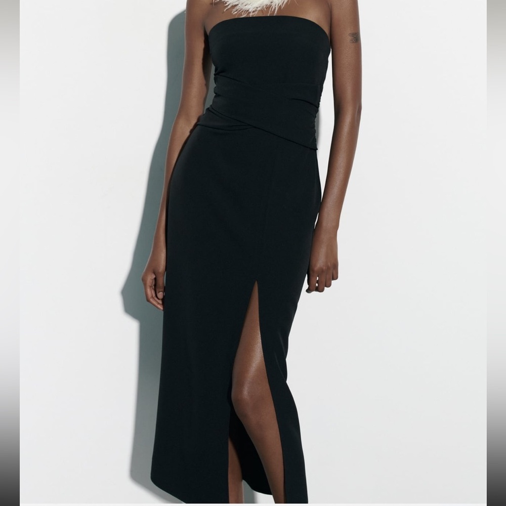 Zara strapless midi dress - Picture 2 of 7